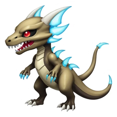 Shiny Bioluminescent Evil Glowing Ethereal Eldritch Marowak-Duskull-Darkdramon-fusion sticker