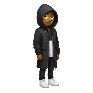 stylish boy with hood sticker