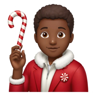 kappa alpha psi member holding candy cane and making “okay” symbol with other hand sticker