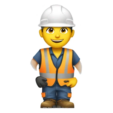 construction worker say thanks sticker