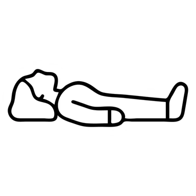 girl lying down in despair, face up, minimalist style sticker