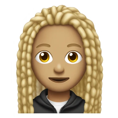 Ski mask blonde dreadlocks sticker