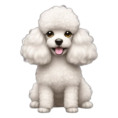 french poodle very fluffy sticker
