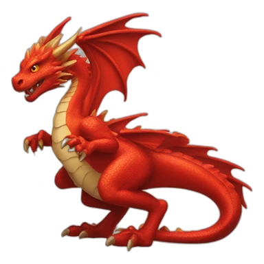 Red dragons sticker
