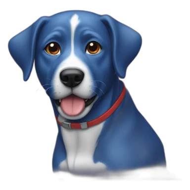 blue red dog sticker