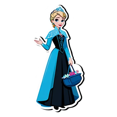 Elsa next to Mary poppins sticker