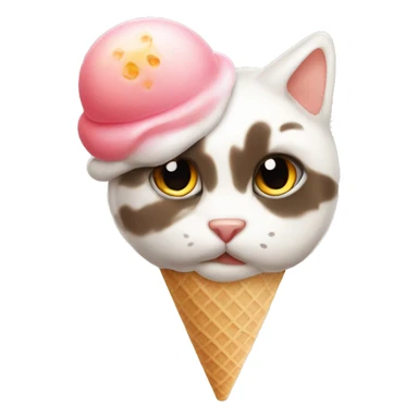 Katze isst Eiscreme sticker