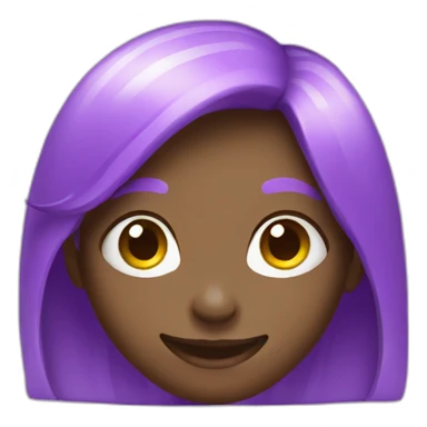 Purple girl smiling sticker