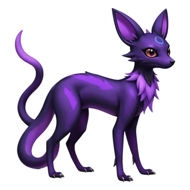 Shiny Dark Edgy Gothic Gloomy Futuristic Salandit-Umbreon-Espeon-Hybrid (Full body) sticker