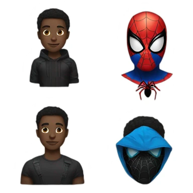 Black panter with spider man mask sticker