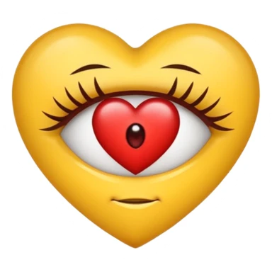 Cara amarilla con corazones en Los ojos y las megillas Rojas sticker