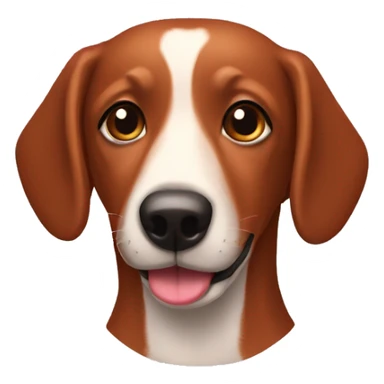 Perro salchicha marron enamorado sticker