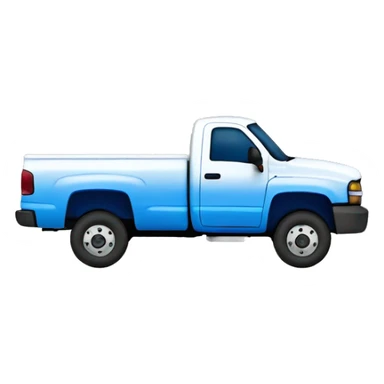 White truck faded to blue dually sticker