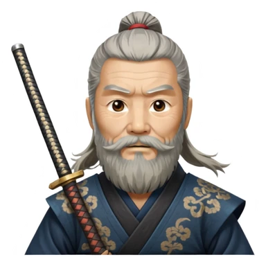 Elder samurai with beard polishing blade

































 sticker