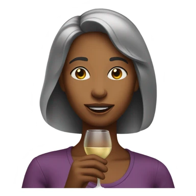 Liv drinking wine sticker