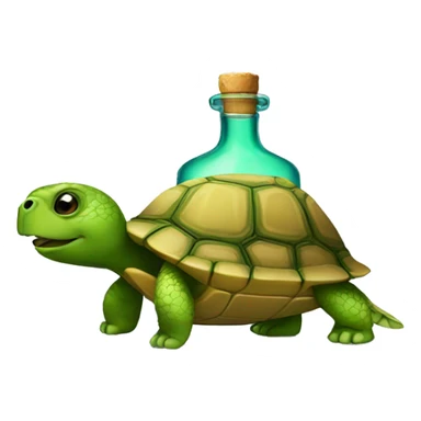 A turtle drinking tequila sticker