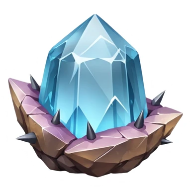 quartz rock mineral with spikes sticker