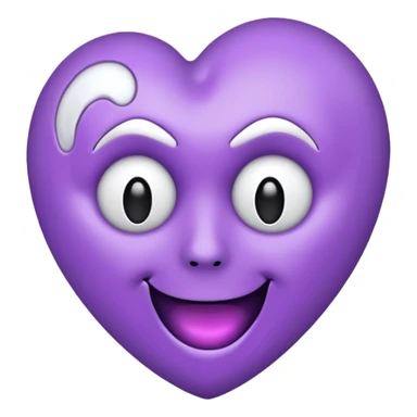 Light purple heart emoji with a Ghostface face sticker