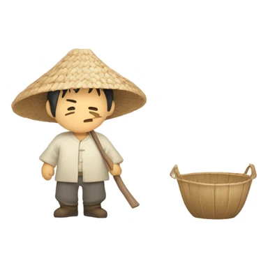 Chinese peasant sticker