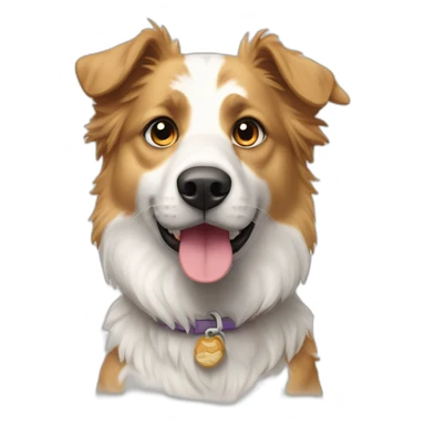 Chien berger australien + chat blanc sticker