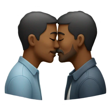 Guys kissing sticker