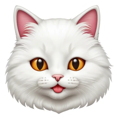 Cat in love and lips biting sticker