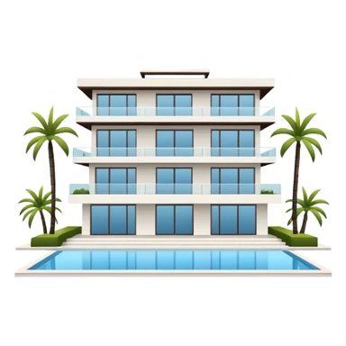 white 3 floor modern luxurious villa sticker