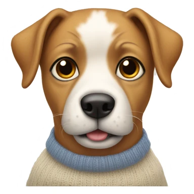 Dog in a sweater sticker
