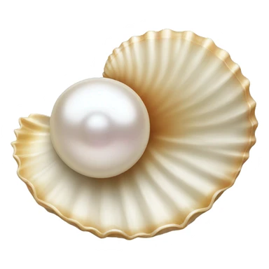 shell with pearl sticker