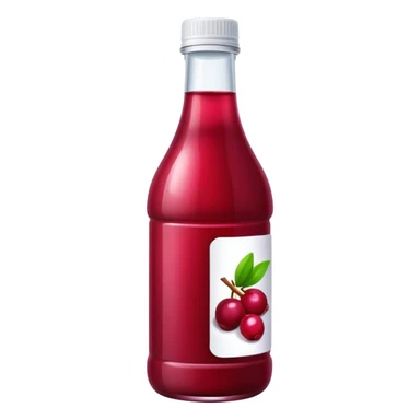 Bottle cranberry juice sticker