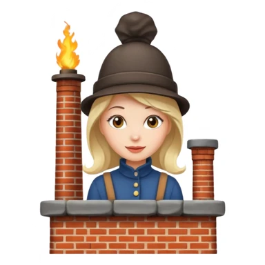 Female on a chimney sticker