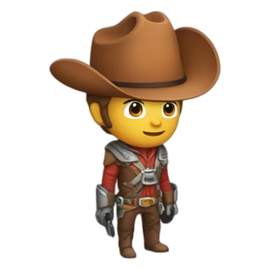 cowboy rocket sticker