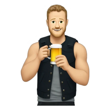 Dan reynolds qui boit une bierre sticker