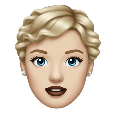 Taylor swift white smeared lipstick sticker
