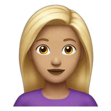 Woman blond hair purple full jumpsuit sticker