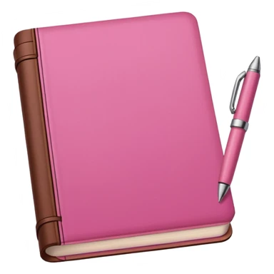 pink and brown diary and pen sticker