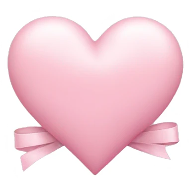 light pink heart with a bow sticker