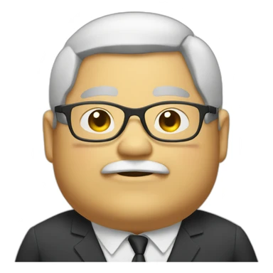 Old tanaka fat with glasses sticker