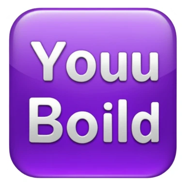 Shiny purple text saying "YOU" sticker