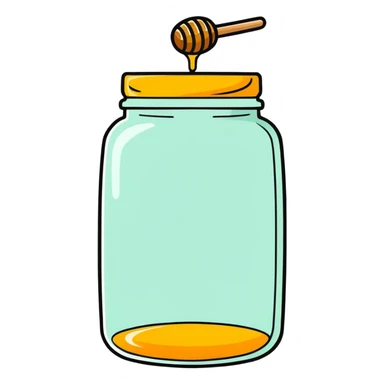 transparent honey jar sticker