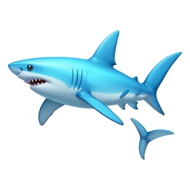 small glowing shark sticker