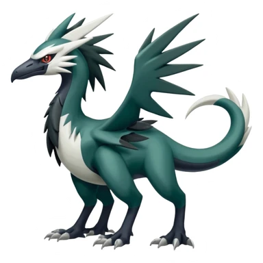 Nargacuga-Silvally-Fakémon-hybrid-creature (full body)  sticker
