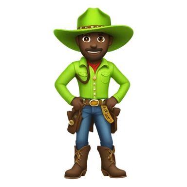 Lime cowboy  sticker