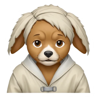 Dog mixed with Crazy person  sticker