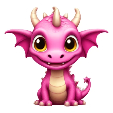 cute pink dragon  sticker