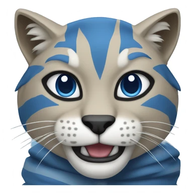 blue wildcat for school homecoming  sticker