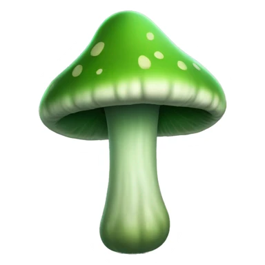 green mushroom with creepy smile sticker