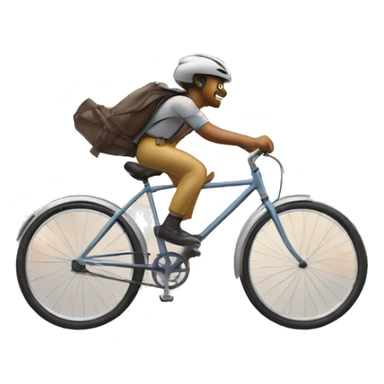 Riding bicycle in sky sticker