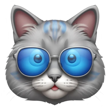 Cat wearing sunglasses sticker