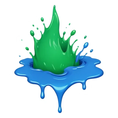 green or blue paint splash sticker